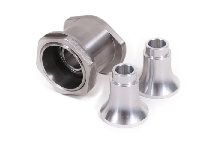BMR 05-14 Ford Mustang 8.8in Differential Bearing Kit Spherical Bearings Stainless Steel Housing - Bull Strap
