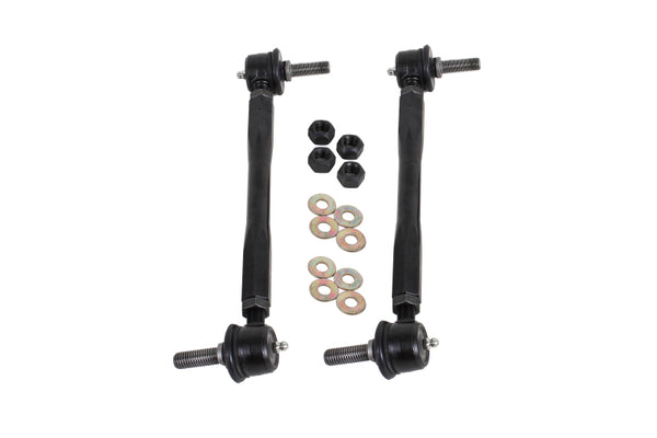 BMR 05-14 S197 Mustang Front Sway Bar End Link Kit - Black - Bull Strap