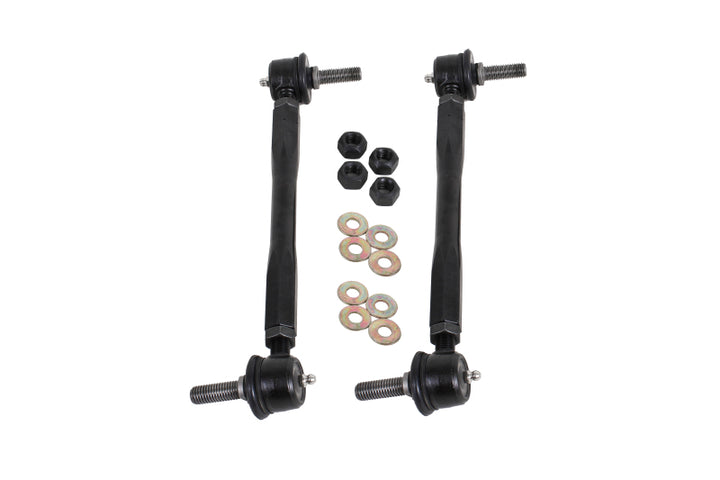 BMR 05-14 S197 Mustang Front Sway Bar End Link Kit - Black - Bull Strap