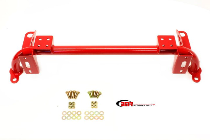 BMR 05-14 S197 Mustang Radiator Support w/ Sway Bar Mount - Red - Bull Strap
