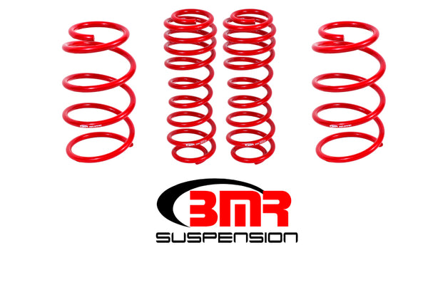 BMR 07-14 Shelby GT500 Drag Lowering Springs (Set Of 4) - Red - Bull Strap