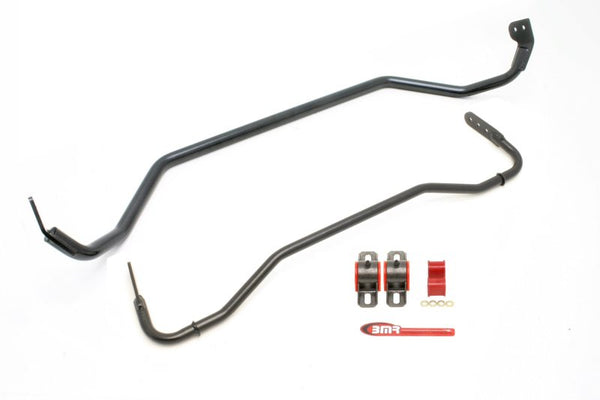BMR 08-09 Pontiac G8 Front & Rear Sway Bar Kit w/ Bushings - Black Hammertone - Bull Strap