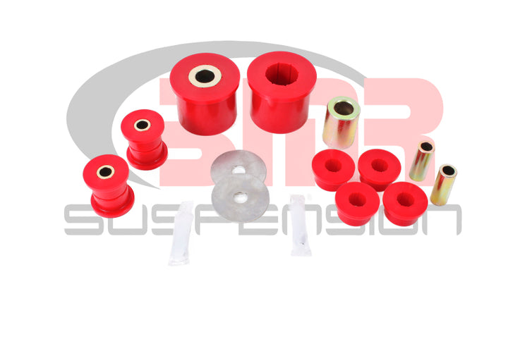 BMR 08-09 Pontiac G8 Rear Suspension Bushing Kit (BK004 BK005 BK006) - Black/Red - Bull Strap