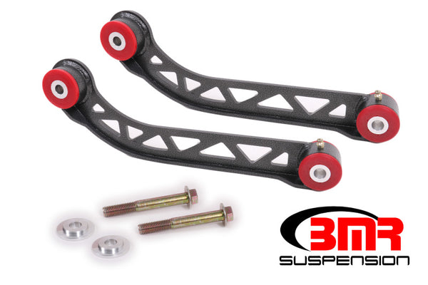 BMR 08-17 Challenger Non-Adj. Upper Control Arms (Polyurethane) - Black Hammertone - Bull Strap