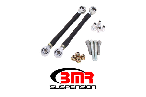 BMR 08-17 Challenger Rear Sway Bar End Link Kit - Black - Bull Strap