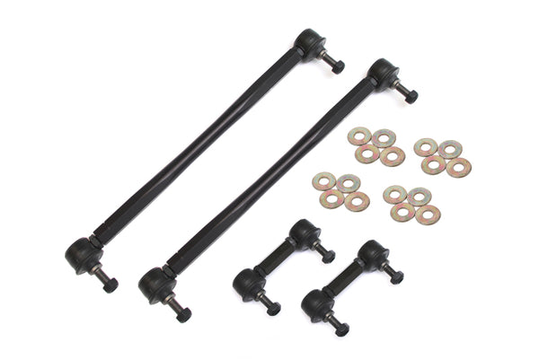 BMR 10-11 5th Gen Camaro Front and Rear Sway Bar End Link Kit - Black - Bull Strap
