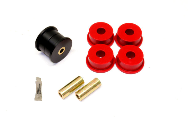 BMR 12-15 5th Gen Camaro Differential Mount Bushing Kit (Poly/Delrin Combo) - Black/Red - Bull Strap