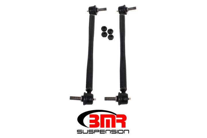 BMR 12-15 5th Gen Camaro Front Sway Bar End Link Kit - Black - Bull Strap