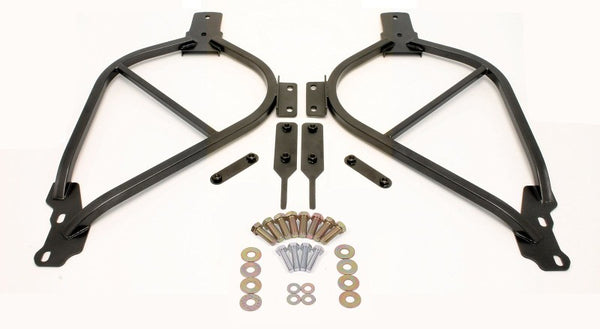 BMR 14-17 Chevy SS Bolt-On Subframe Connectors - Black Hammertone - Bull Strap