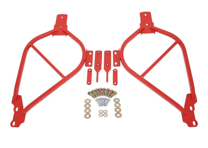 BMR 14-17 Chevy SS Sedan Bolt-On Subframe Connectors - Red - Bull Strap