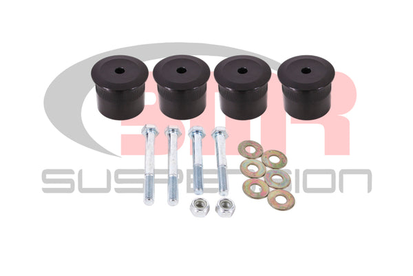 BMR 15-17 S550 Mustang Differential Bushing Kit (Aluminum) - Black - Bull Strap