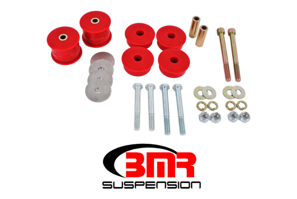 BMR 15-17 S550 Mustang Differential Bushing Kit (Polyurethane) - Red - Bull Strap