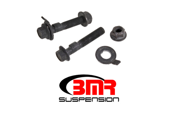 BMR 15-17 S550 Mustang Front Camber Bolts (2.5 Degree Offset) - Black - Bull Strap