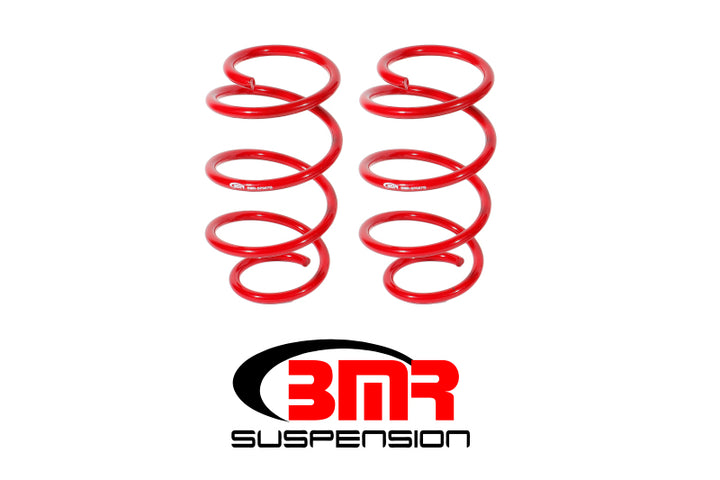 BMR 15-17 S550 Mustang Front Drag Version Lowering Springs - Red - Bull Strap