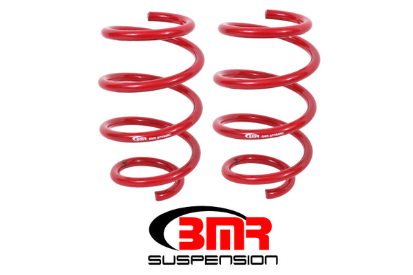 BMR 15-17 S550 Mustang Front Handling Version Lowering Springs - Red - Bull Strap