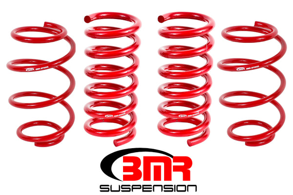 BMR 15-17 S550 Mustang Performance Version Lowering Springs (Set Of 4) - Red - Bull Strap