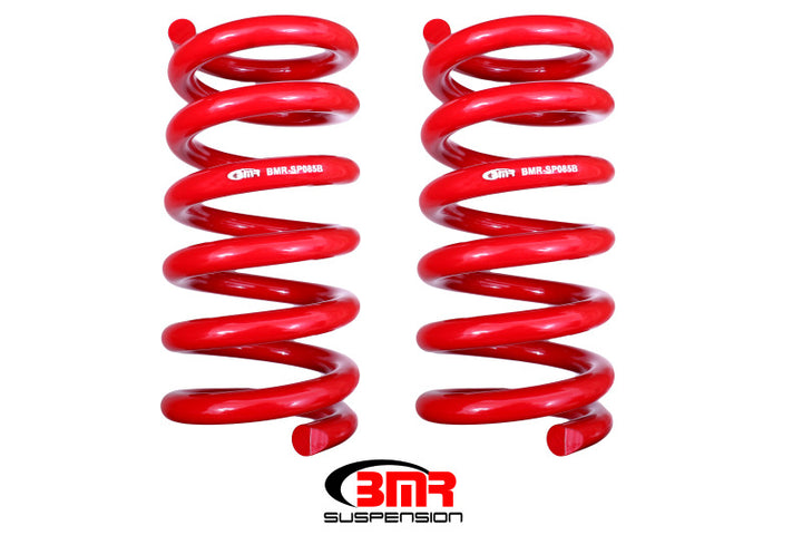 BMR 15-17 S550 Mustang Rear Handling Version Lowering Springs - Red - Bull Strap