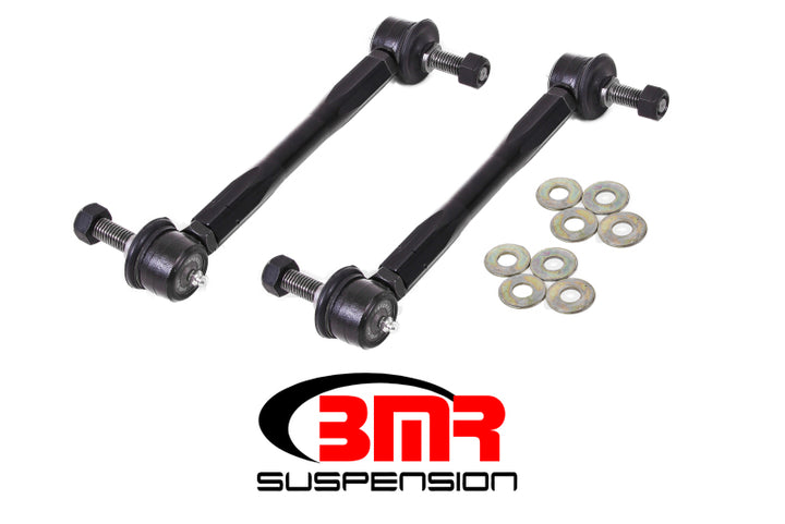 BMR 16-17 6th Gen Camaro Front Sway Bar End Link Kit - Black - Bull Strap