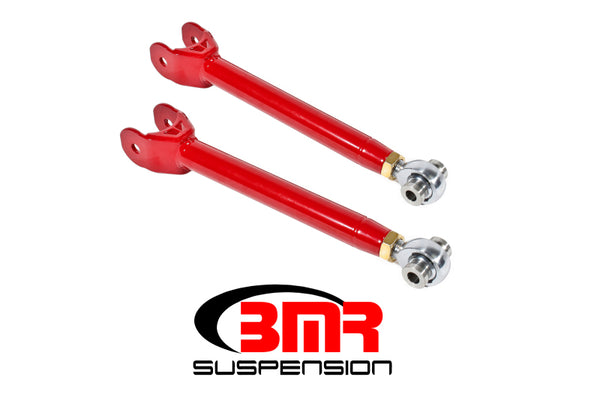 BMR 16-17 6th Gen Camaro Lower Trailing Arms w/ Single Adj. Rod Ends - Red - Bull Strap