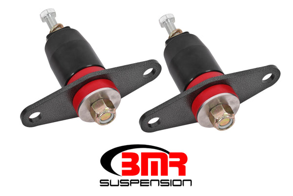 BMR 16-17 6th Gen Camaro Motor Mount Kit (Polyurethane) - Black Anodized - Bull Strap