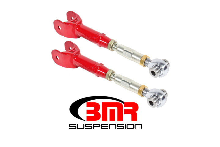 BMR 16-17 6th Gen Camaro Upper Trailing Arms w/ On-Car Adj. Rod Ends - Red - Bull Strap