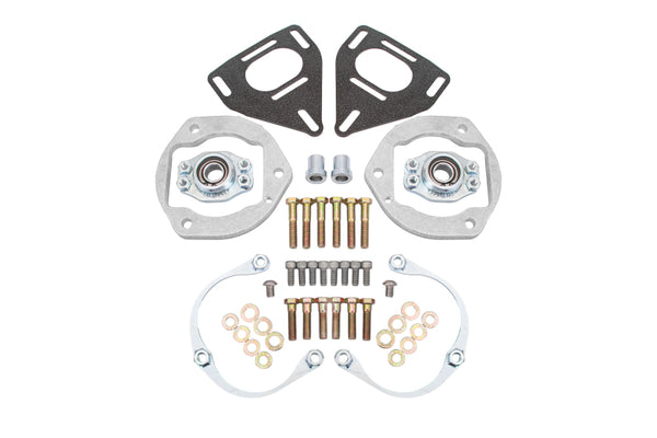 BMR 16-24 Chevy Camaro Caster Camber Plates - Black Hammertone - Bull Strap