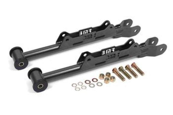 BMR 2010-2015 Chevrolet Camaro Rear DOM Lower Control Arms - Black Hammertone - Bull Strap
