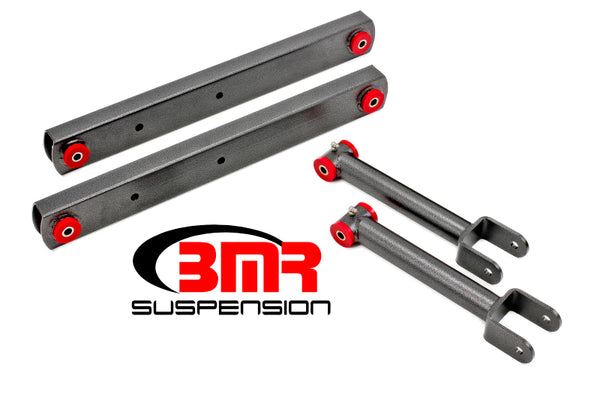 BMR 64-67 A-Body Non-Adj. Rear Suspension Kit - Black Hammertone - Bull Strap