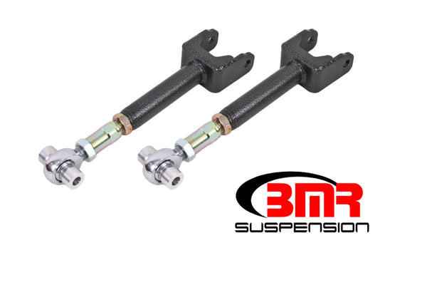 BMR 64-67 A-Body Upper Control Arms On-Car Adj. Rod Ends - Black Hammertone - Bull Strap