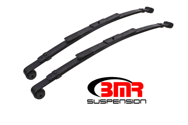 BMR 67-69 1st Gen F-Body Rear Lowering Leaf Springs (2in Drop) - Black - Bull Strap
