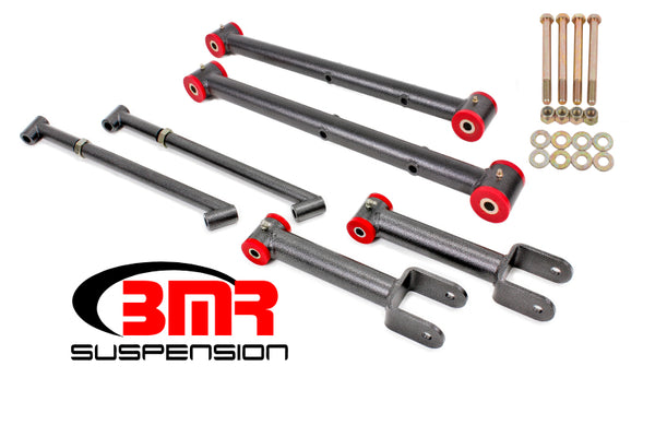 BMR 68-72 A-Body Non-Adj. Rear Suspension Kit - Black Hammertone - Bull Strap
