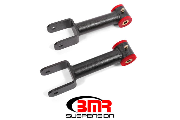 BMR 79-04 Fox Mustang Non-Adj. Upper Control Arms (Polyurethane) - Black Hammertone - Bull Strap