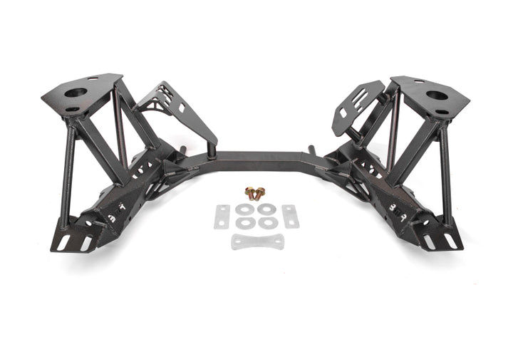 BMR 79-95 Ford Mustang K-Member Premium Version w/Spring Perches - Black Hammertone - Bull Strap