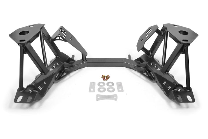 BMR 79-95 Ford Mustang K-Member Premium Version w/Spring Perches - Black Hammertone - Bull Strap