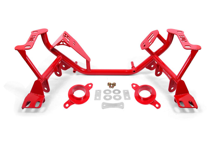 BMR 79-95 Ford Mustang K-Member Standard Version w/Spring Perches - Red - Bull Strap