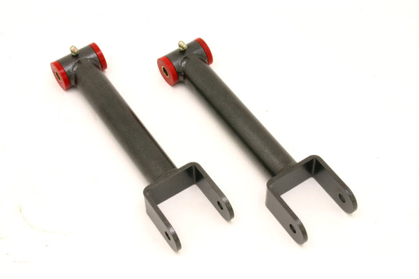 BMR 91-96 B-Body Non-Adj. Upper Control Arms Extended Length (Polyureathane) - Black Hammertone - Bull Strap