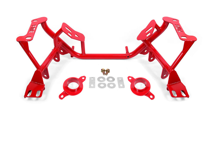 BMR 96-04 Ford Mustang K-Member Standard Version w/ Spring Perches - Red - Bull Strap