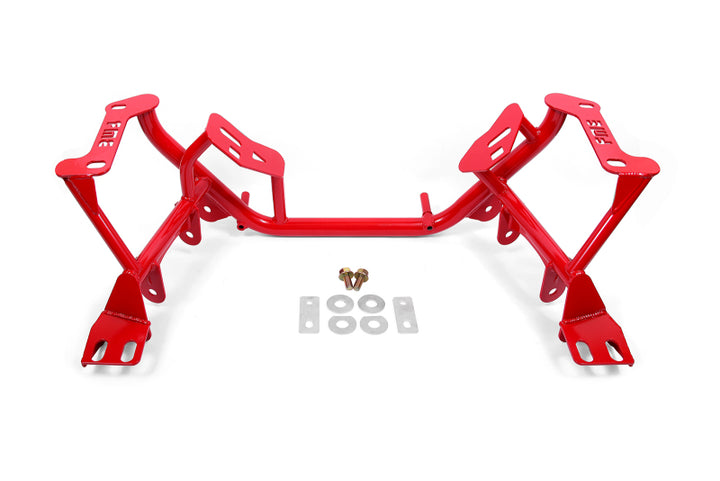 BMR 96-04 New Edge Mustang K-Member Standard Version / Coilover Version - Red - Bull Strap