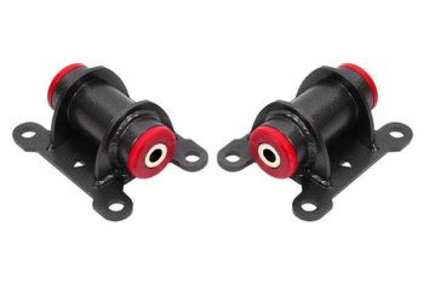 BMR 98-02 Chevrolet Camaro Motor Mount Kit (Steel) w/ Poly Bushings - Black Hammertone - Bull Strap