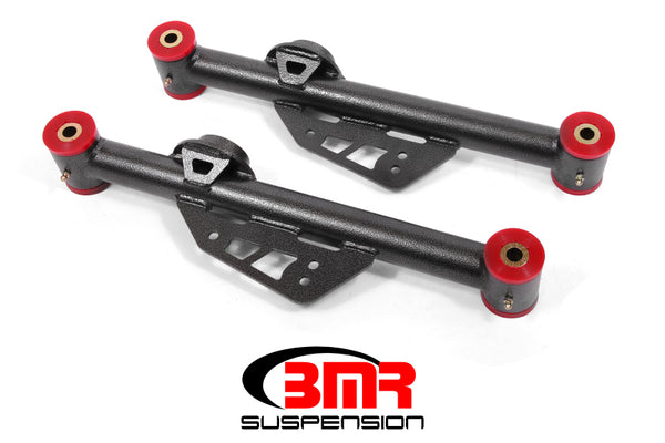 BMR 99-04 Mustang Non-Adj. Lower Control Arms (Polyurethane) - Black Hammertone - Bull Strap