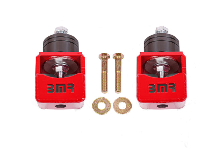BMR Chevy SS and Pontiac G8 Motor Mount Kit (Solid Bushings) Red - Bull Strap
