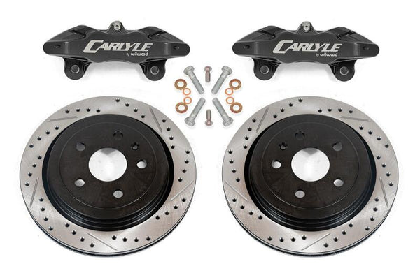 BMR Suspension 08-09 Pontiac GT Brake Kit for 15in Conversion Drilled & Slotted Rotors - Black - Bull Strap
