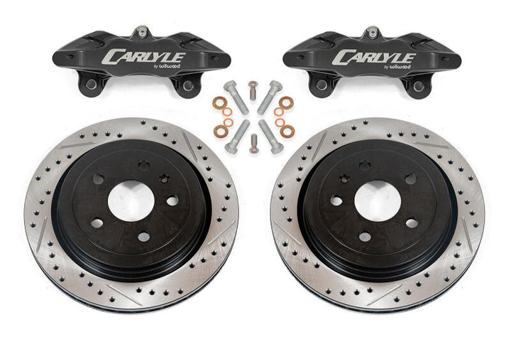 BMR Suspension 08-09 Pontiac GT Brake Kit for 15in Conversion Drilled & Slotted Rotors - Black - Bull Strap