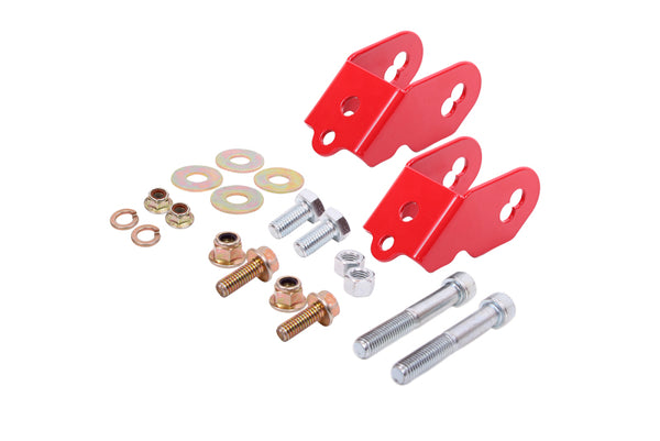 BMR Suspension 15-18 Ford Mustang S550 Rear Camber Adjustment Lockout Kit - Red - Bull Strap