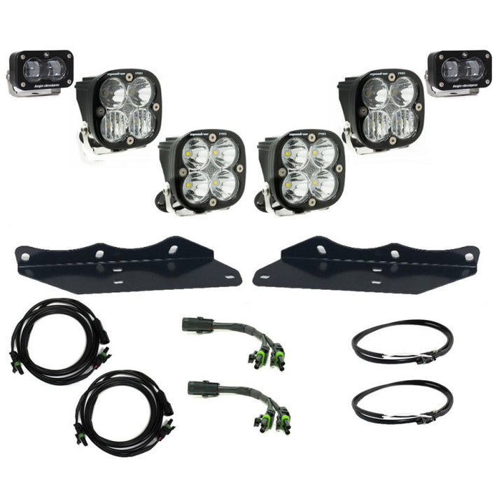 Baja Designs 17-20 Ford F-150 Raptor S2 SAE Pro Fog Pocket Kit - Clear - Bull Strap