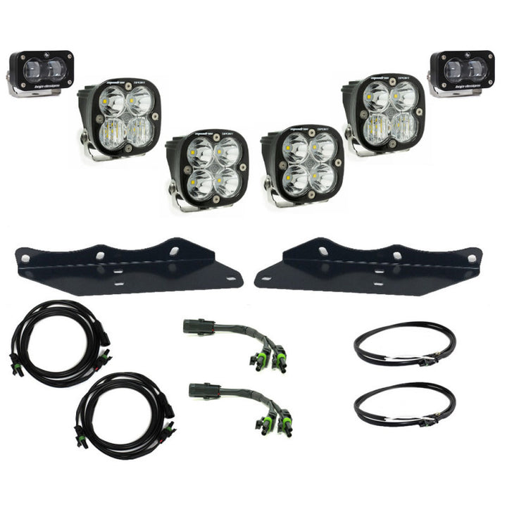 Baja Designs 17-20 Ford F-150 Raptor S2 SAE Sportsmen Fog Pocket Kit - Clear - Bull Strap