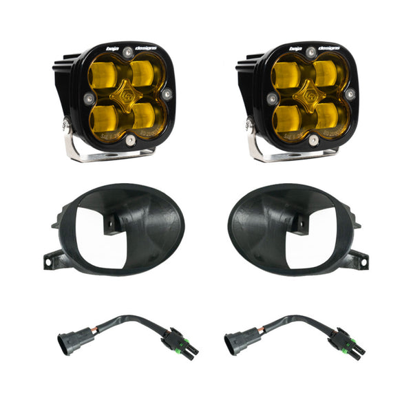 Baja Designs 19-22 Mercedes Benz Sprinter Squadron SAE Fog Pocket Light Kit - Amber - Bull Strap