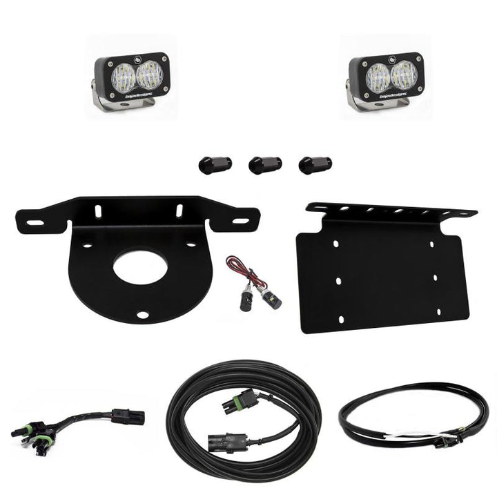 Baja Designs 2021+ Ford Bronco Dual S2 Sport W/C Reverse Kit w/Lic Plate w/Upfitter - Bull Strap