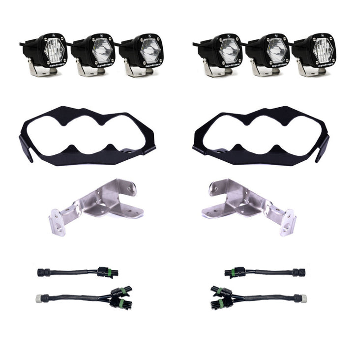 Baja Designs 2024+ Can-Am Maverick R S1 Headlight Kit - Bull Strap