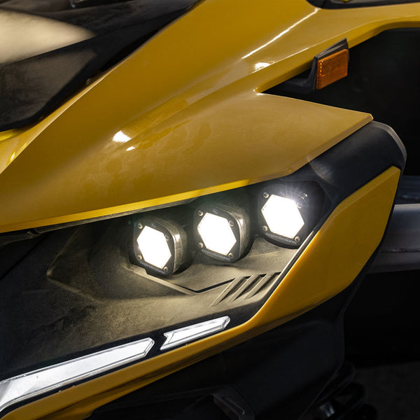 Baja Designs 2024 Can-Am Maverick R Triple S1 Unlimited Headlight Kit - Bull Strap